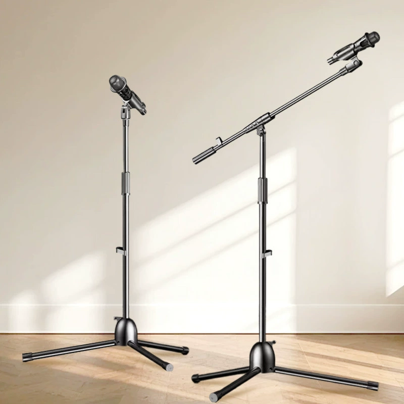 Микрофон напольный штатив подсветки Консольный консольный конденсатор Май свободный подъем живой держатель микрофона