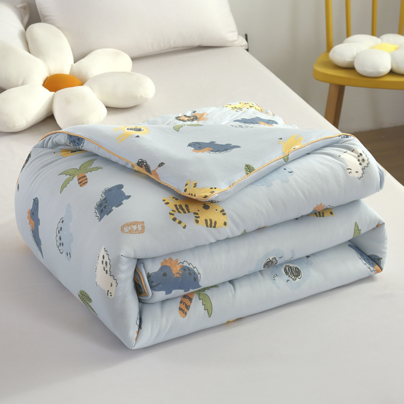 Edredón de fibra de soja Edredón fresco de verano Edredón de aire acondicionado Núcleo de primavera y otoño Dormitorio de verano para niños individuales y dobles Edredón de verano Lavable a máquina