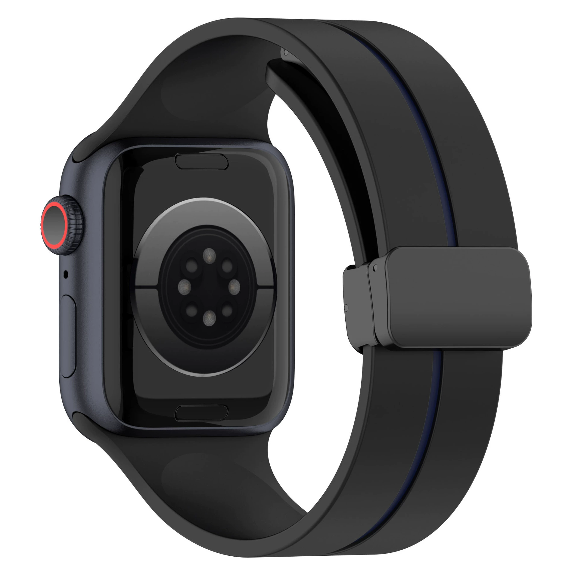 Применение Apple Watch iWatch876SE силиконовый магнитный ремешок Apple Watch однотонный складной браслет