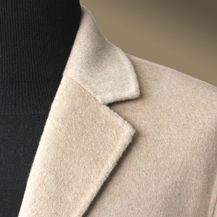 Autumn and Winter Korean style double-sided cashmere overcoat men's off-season mid-length loose suit off-shoulder wool woolen trench coat