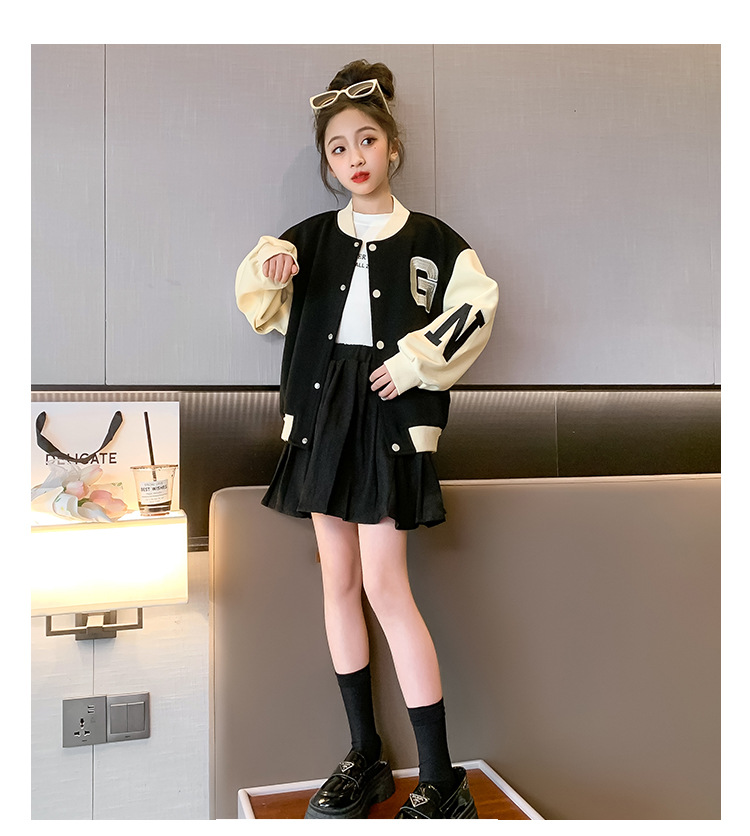 Girls' Set 2023 New Korean Spring and Autumn Edition Mid size Children's Internet Red Fashionable_voghion.com