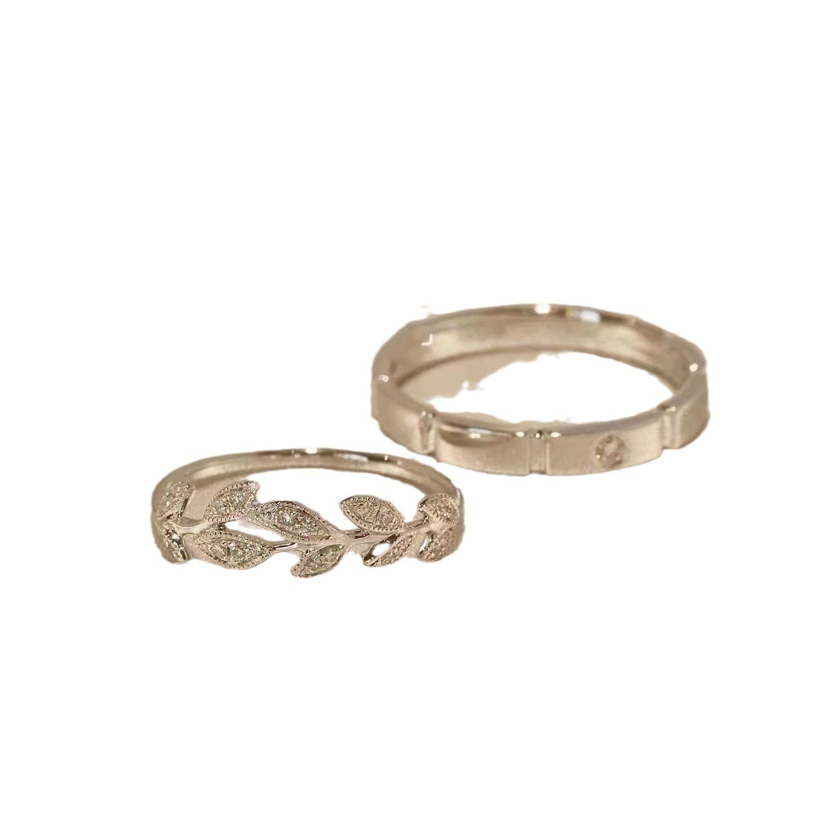 Coppia di fedi nuziali in argento Sterling con zolletta di zucchero e incontro romantico, per uomo e donna, per San Valentino_voghion.com