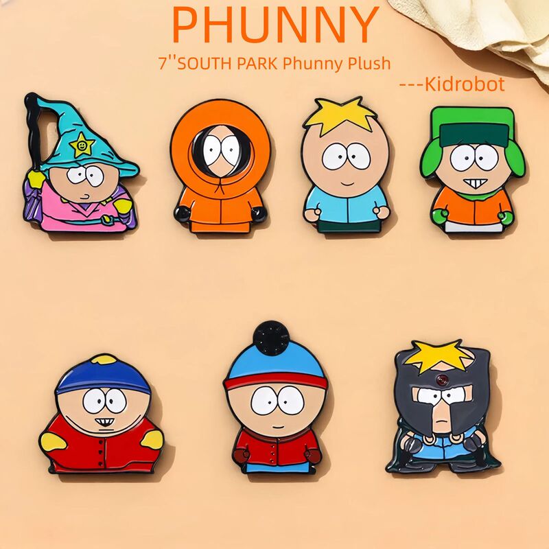 South Park Cartoon Brooch Stan Kyle Kenny Metal Badge Clothing Accessories Pin South Park Merchandise