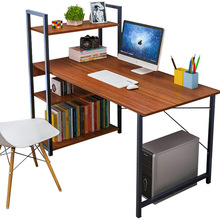 直销电脑台式桌简易书桌带书架组合一体桌学生简约家用单来样