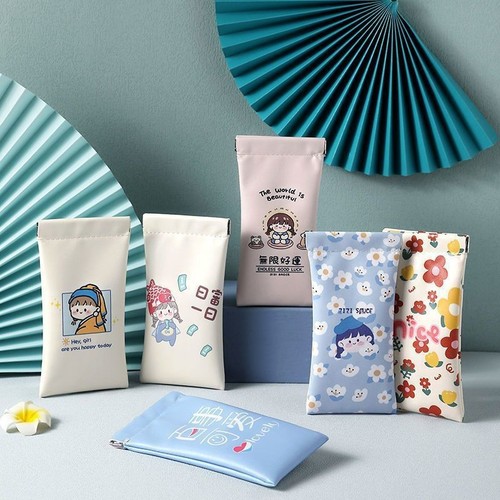 Fashion Minimalist Korean High-End Style Sunglasses Case Durable Shockproof Anti-Fall Portable Women's Sunglasses and Prescription Glasses Storage Bag