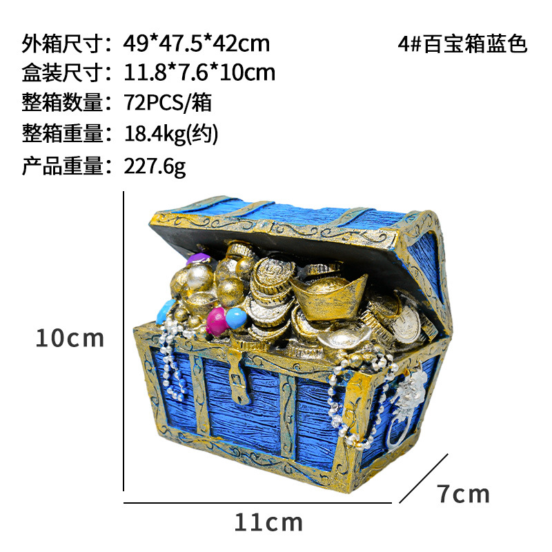 Decoración Popular para el Fondo del Acuario, Cofre del Tesoro de la Rana Cazadora de Tesoros, Adorno de Paisajismo para Acuarios, Nuevo Cofre del Tesoro de Coral