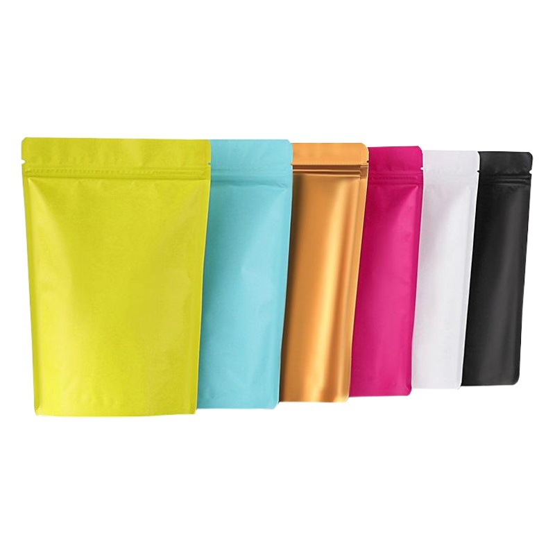 Color auto-Sellado bolsa de papel de aluminio esmerilado auto-permanente bolsa de alimentos de té bolsa sellada cebo de pescado en polvo bolsa de embalaje de plástico
