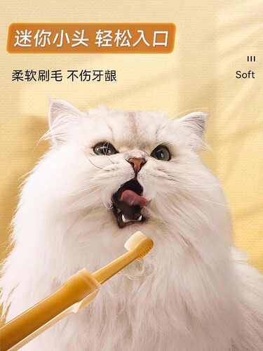 Cat Pet Silicone Small Toothbrush Cat Brushing Dog Toothpaste Set Bad Breath Elimination Edible Teeth Cleaning Supplies