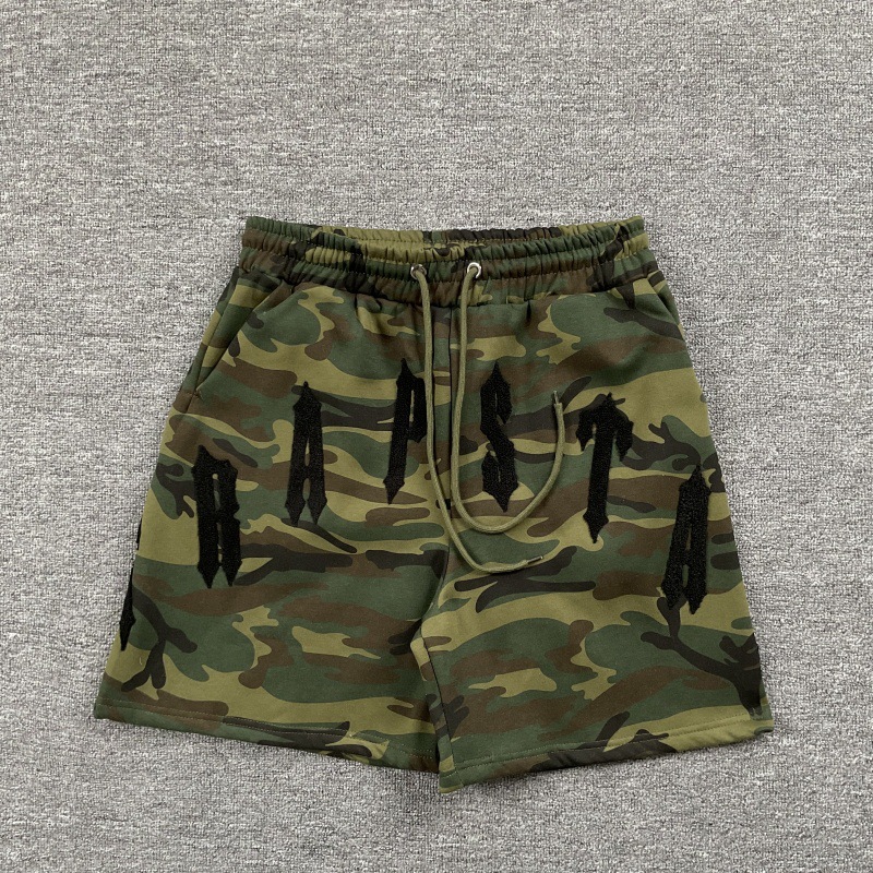 Trapstar Sweat Shorts Embroidered Logo Camo