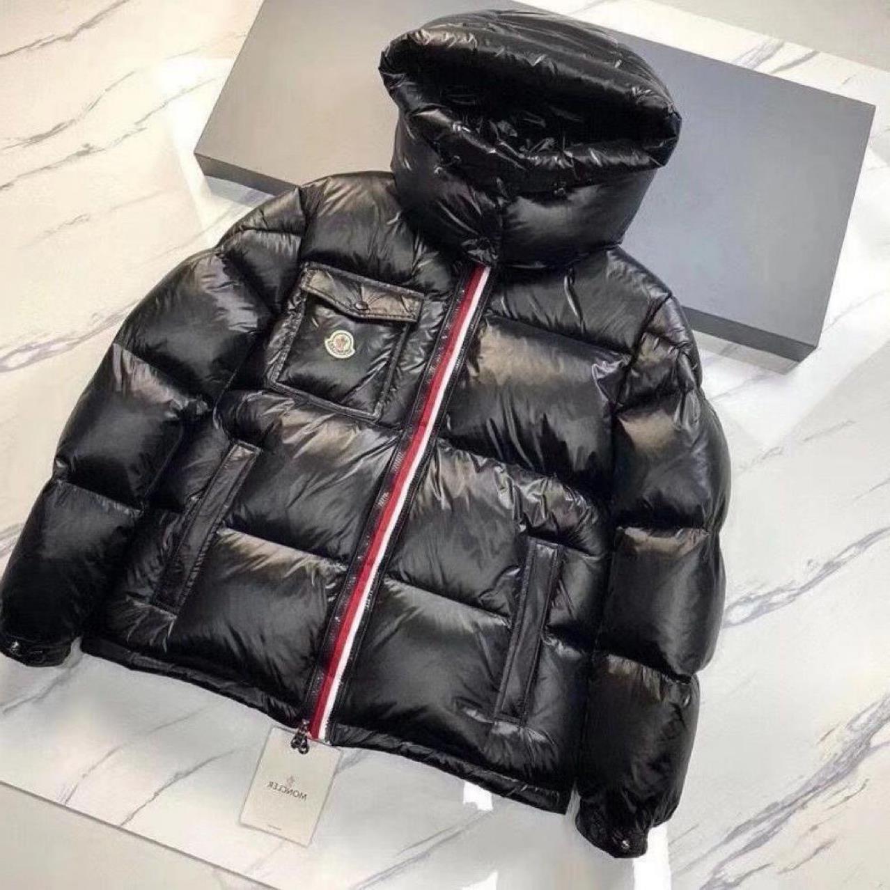 2023冬季新款M家时尚羽绒服男女短款可拆卸连帽白鸭绒面包羽绒服