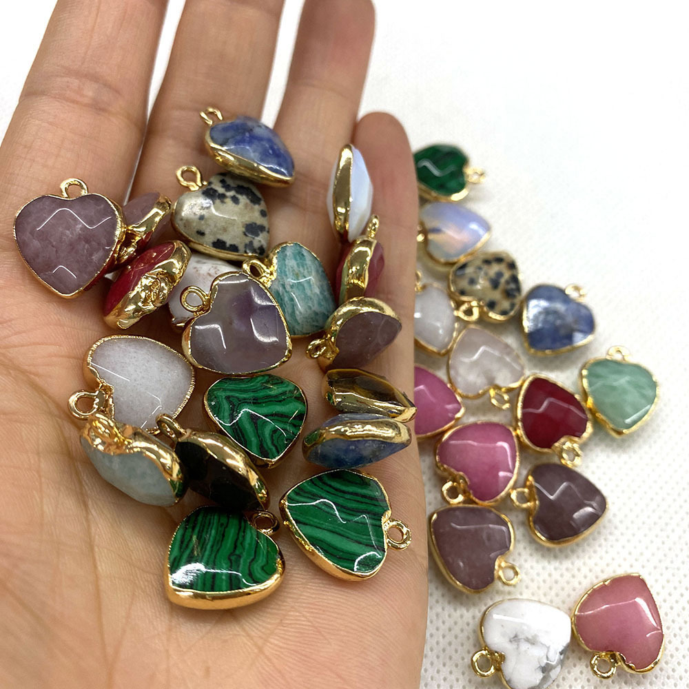 3g Weight Pendant Jewelry Making Type Natural Stone Inlay Material DIY Jewelry Accessories, Necklace Classification 1 Piece Natural Stone Opal Natural Stone Bag Heart Shape Pendant DIY Jewelry Accessories Necklace