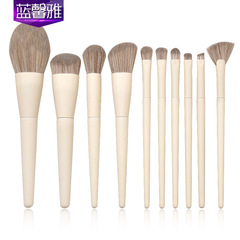 新款10支零度化妝刷批發套裝刷腮紅散粉底刷眼影遮瑕刷斜角高光刷