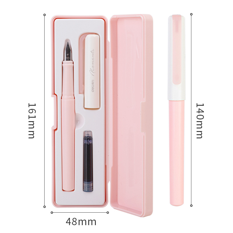 Pluma estilográfica Deli para estudiantes de tercer grado Pluma estilográfica de 0,38mm para principiantes de punta brillante A932 image 8