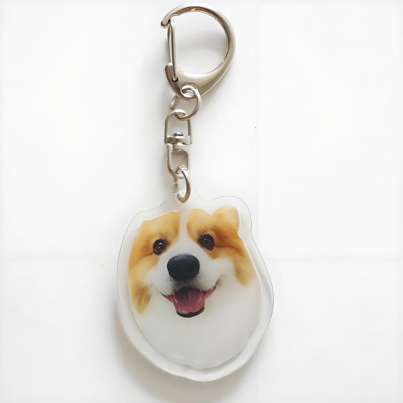 卡通宠物周边狗狗头像亚克力钥匙扣爱犬系列钥匙链情侣挂件装饰|undefined