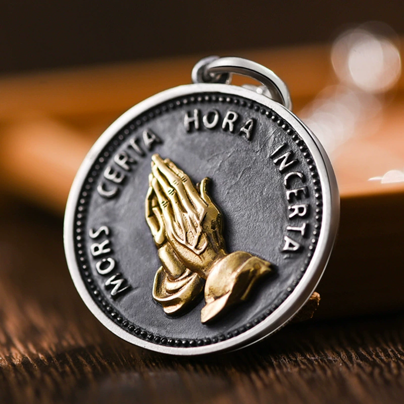 Ожерелье на руку Hua You Le Prayer в стиле ретро мужское модное персонализированное в стиле хип-хоп Европейское и американское уличное унисекс подвеска в виде монет