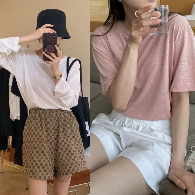 26 Early Spring New Arrivals, Highly Recommended Store Staples: Ab Fine-Spun Linen-Cotton Air Enzyme-Washed Loose-Fit Long-Sleeve and Short-Sleeve T-Shirts