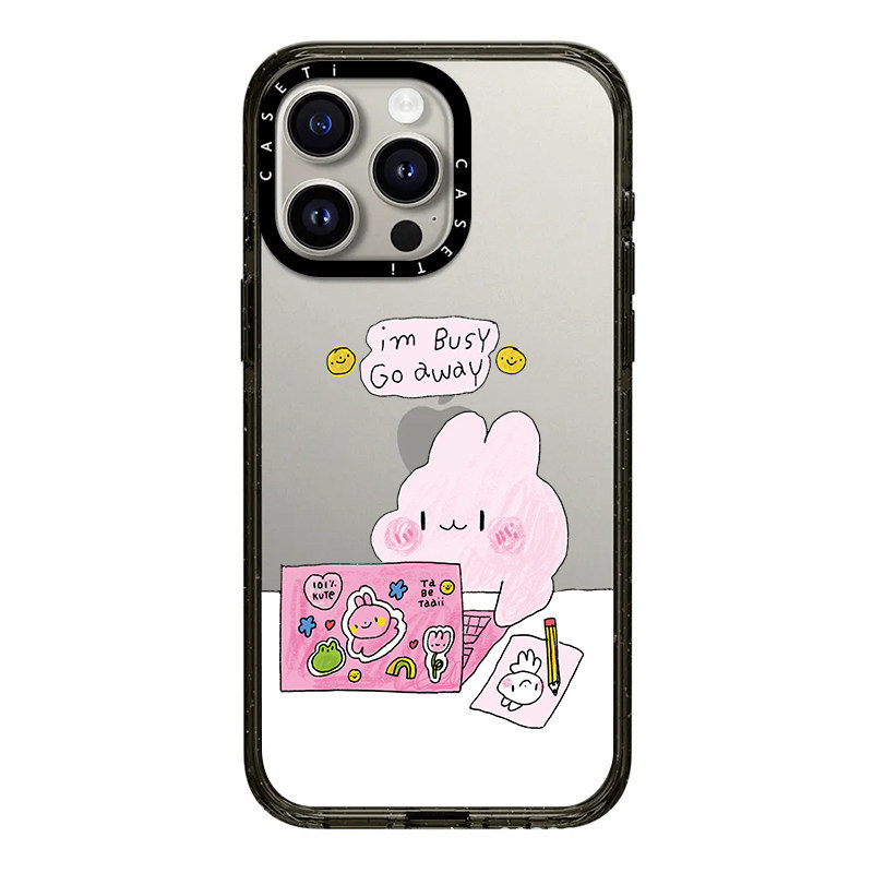 轻奢可爱涂鸦蝴蝶结水彩兔适用iPhone苹果17promax手机壳1615个性