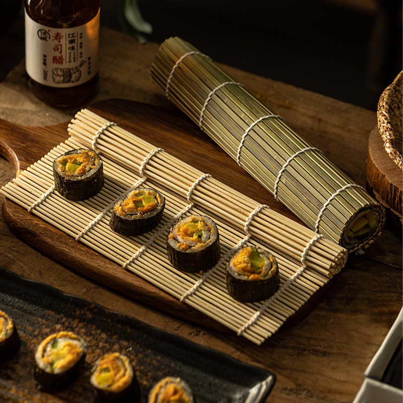 New sushi tools suit laver wrapped rice bamboo curtain roller shutter mold sushi roll bamboo spoon bamboo knife green leather sushi roll New sushi tools suit laver wrapped rice bamboo curtain roller shutter mold sushi roll bamboo spoon bamboo knife green leather sushi roll