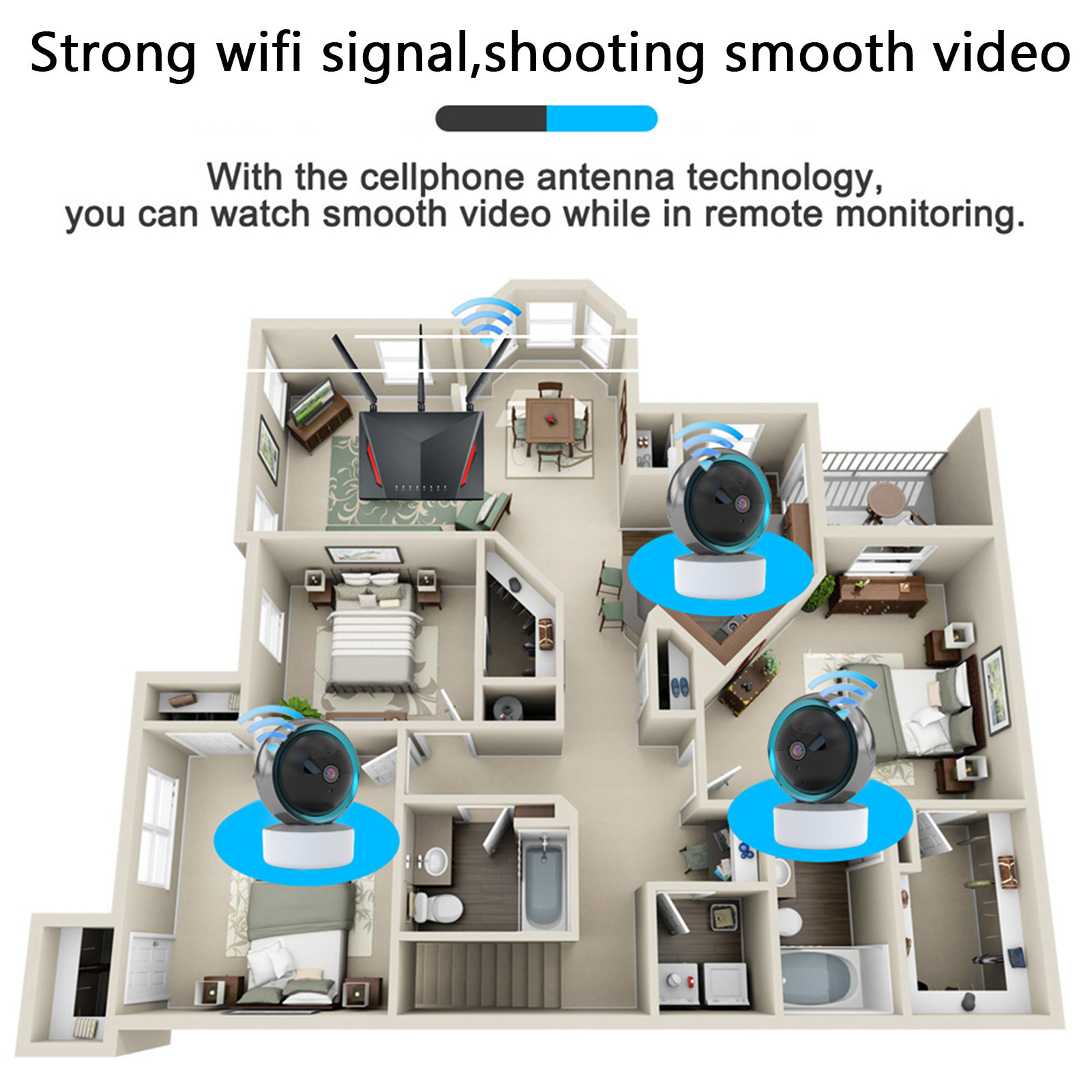 Doodle Smart Camera Home Wireless WiFi Monitor High-definition Night Vision Phone Remote Control Viewing
