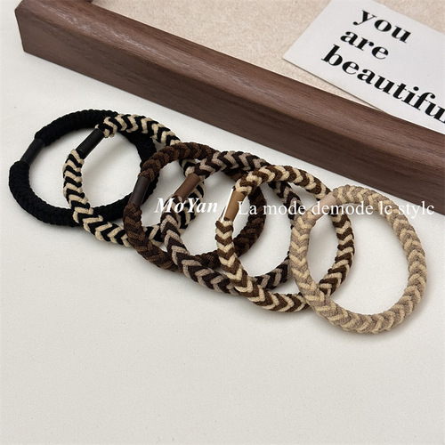 Twist hair ring headband Internet celebrity new headwear hair rope women's simple rubber band high elastic thick hair tie hair accessories