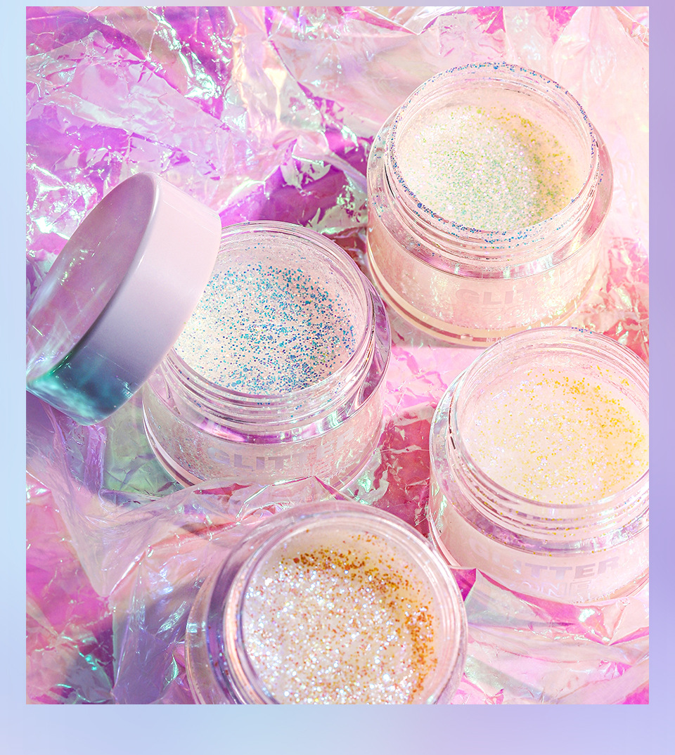 Langmanni 4-color Sparkling High-gloss Gel Liquid Eyeshadow, a multi-purpose iridesy gel for face and body undefined
