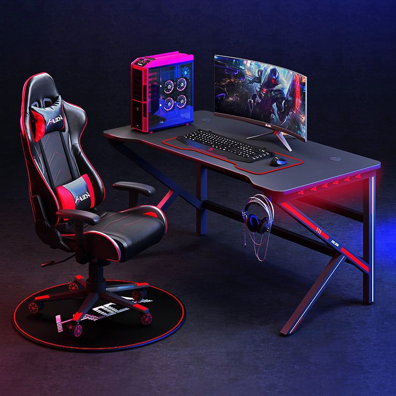 E-Sports Table and Chair Set, Home Desktop All-In-One Computer Table, Internet Cafe Gaming Table and Chair Set, Complete Set of Competitive Tables