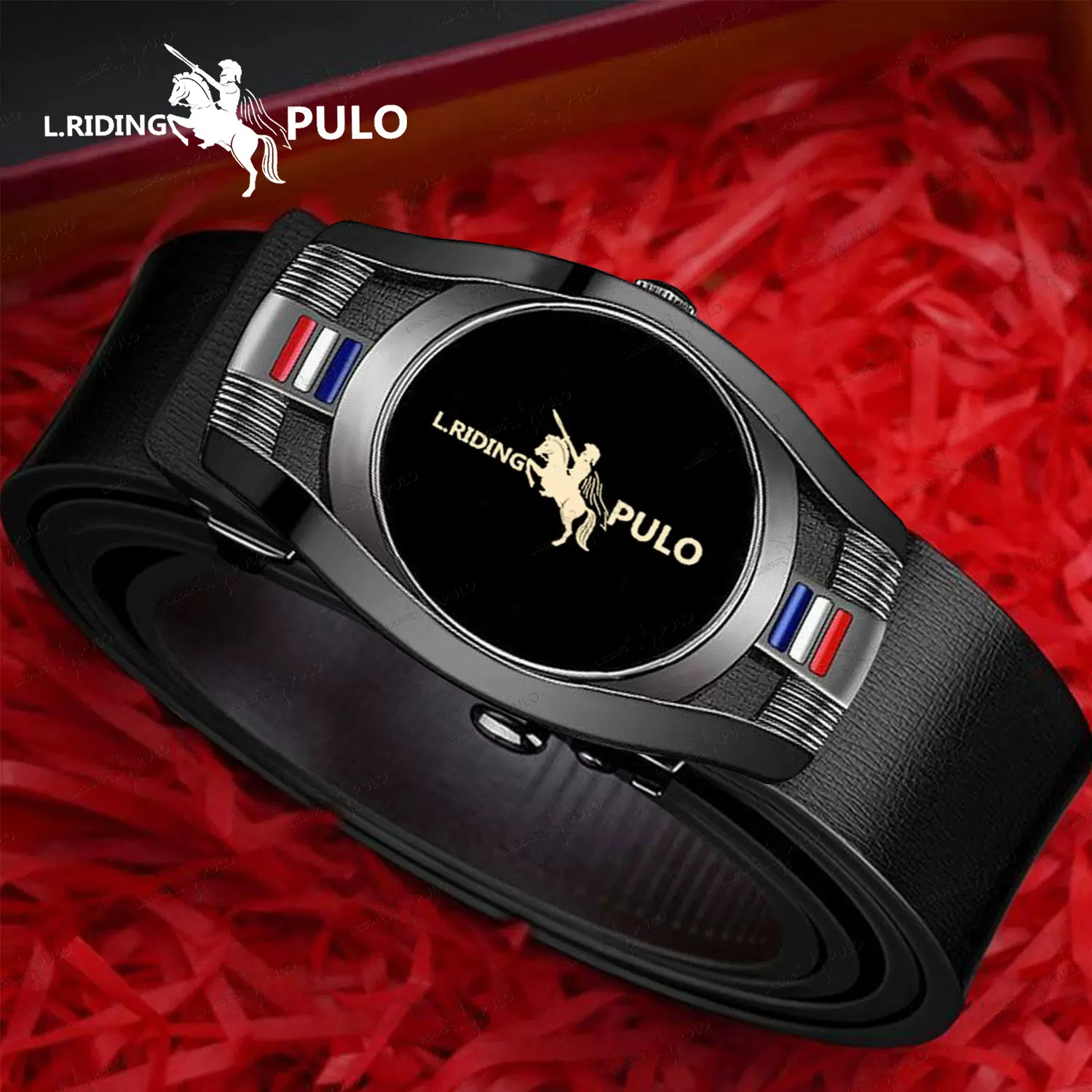 抖音爆款保罗青年男款经典高档无牙自动扣皮带时尚百搭商务皮带男