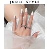 韩国新款小众设计转运珠镶钻戒指 时尚个性高级百搭食指戒女指环|ms