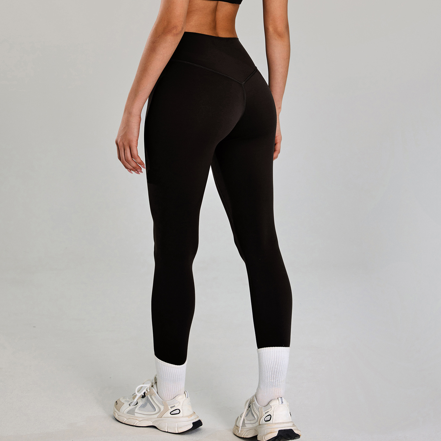 Pantalones deportivos transpirables de secado rápido transfronterizo para mujeres, pantalones deportivos ajustados para correr, pantalones de yoga desnudos de cintura alta y glúteos