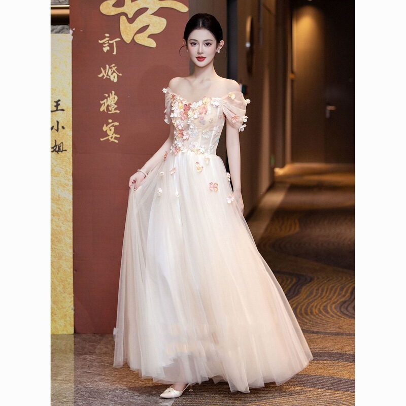 Bridesmaid Dresses 2026 New Style Wedding Party Gowns for Sisters and Best Friends, Mesh Dresses for Brides, Engagement, Everyday Wear, Niche and High-End