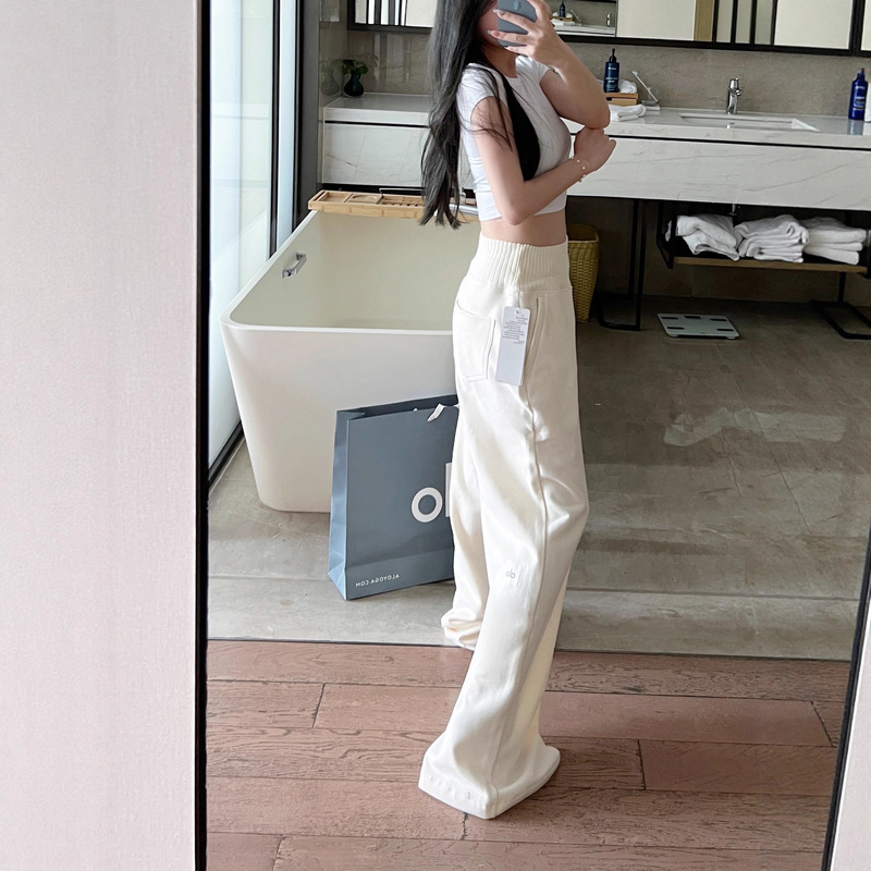 Alo Sweatshirt Pants down Jacket Bell Bottoms Jacket Miu Long Sleeve Shirt Pants Custom-Made Package