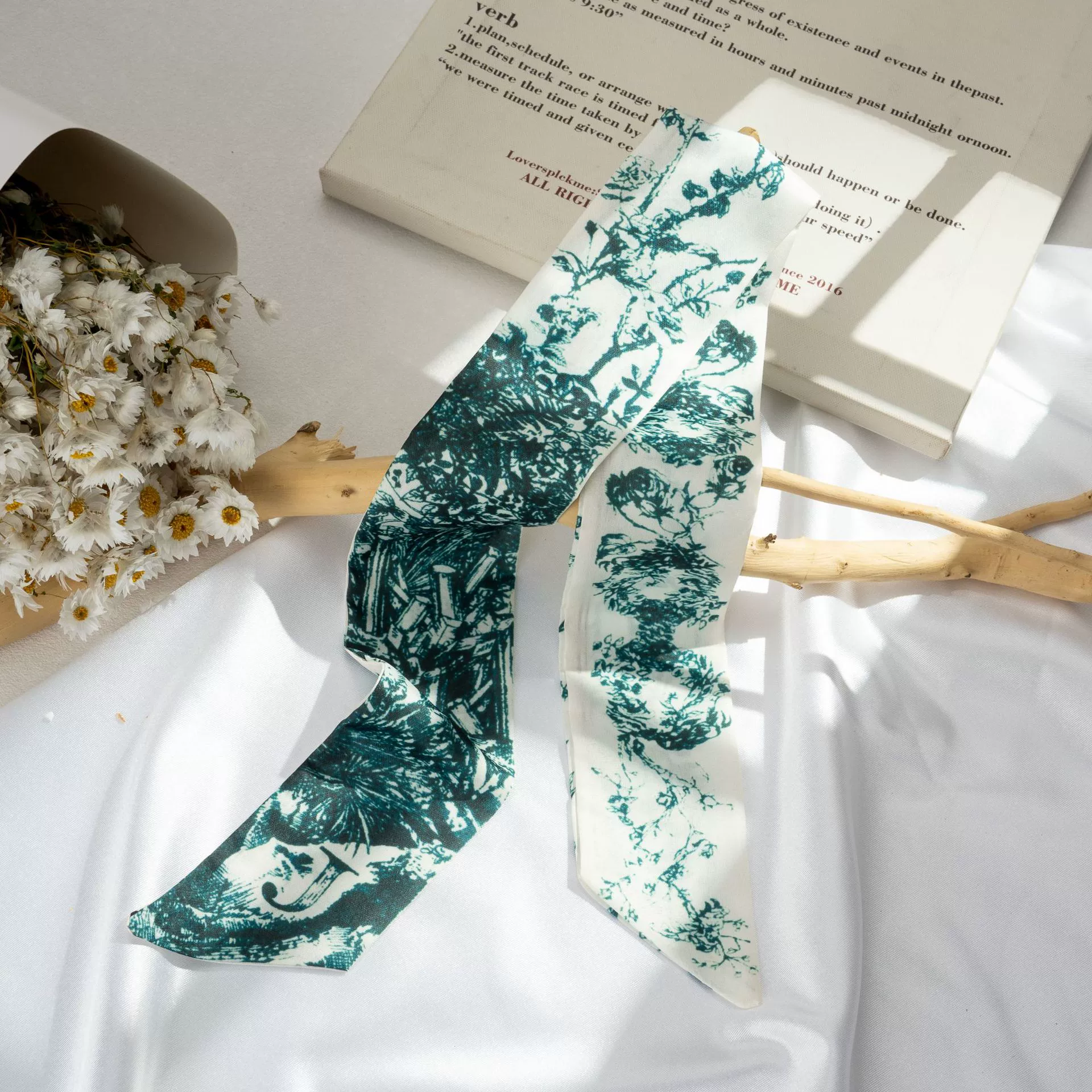 Silk Scarf Hairband (Suhang) long streamer 89×3.8 cm, lightweight gift box option