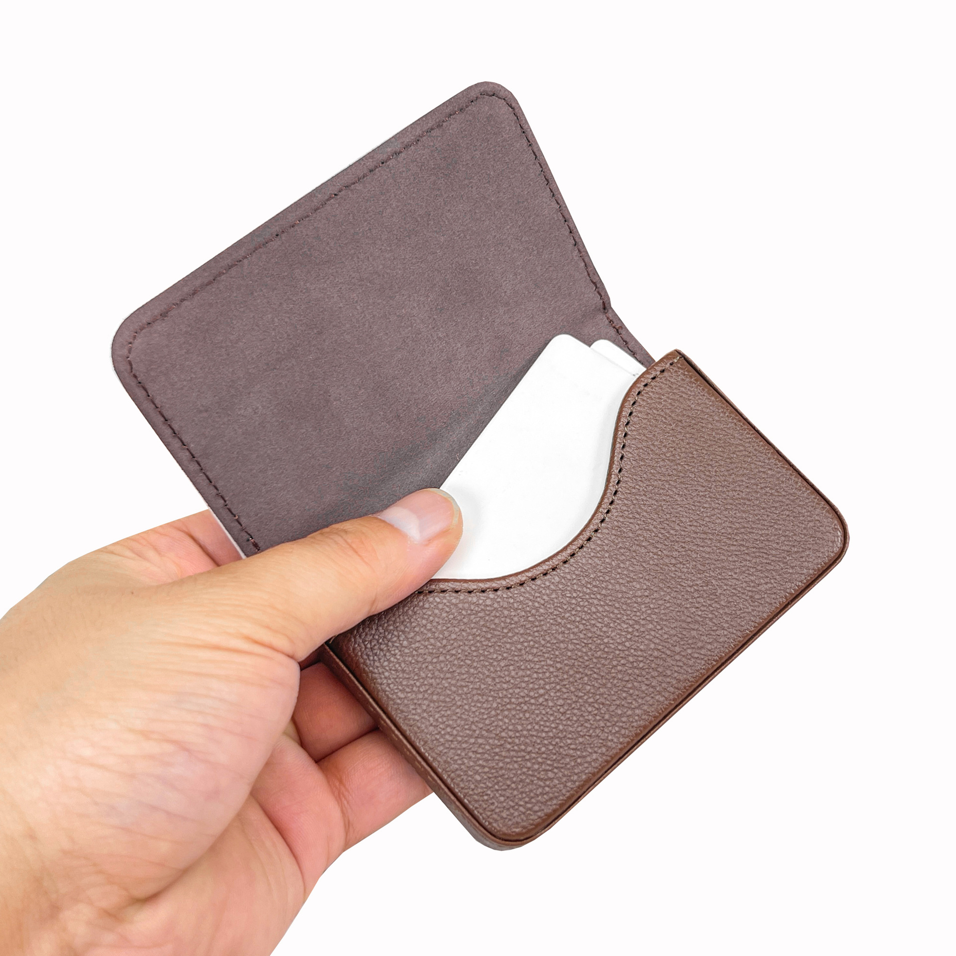 Suministro directo de fábrica, caja de tarjetas de visita en blanco con transferencia de calor, caja de tarjetas de sublimación con transferencia de calor DIY, tarjetero de cuero PU