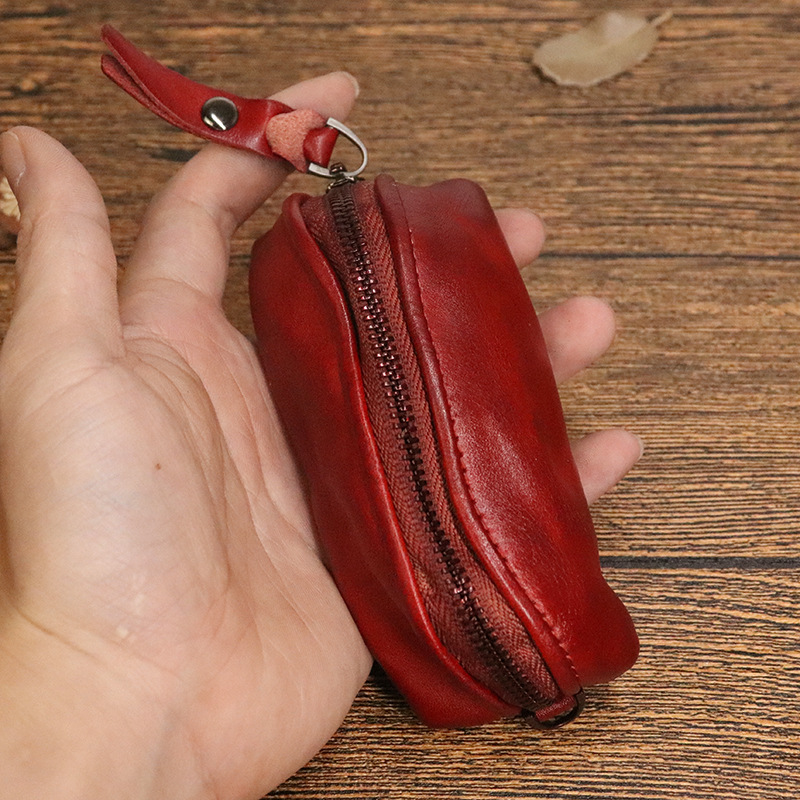 Īstas ādas soma, personalizēta vienkārša, ar pirmo kārtu no augu miecētas govs ādas, roku darbs, automašīnas atslēgu maciņš abiem._voghion.com