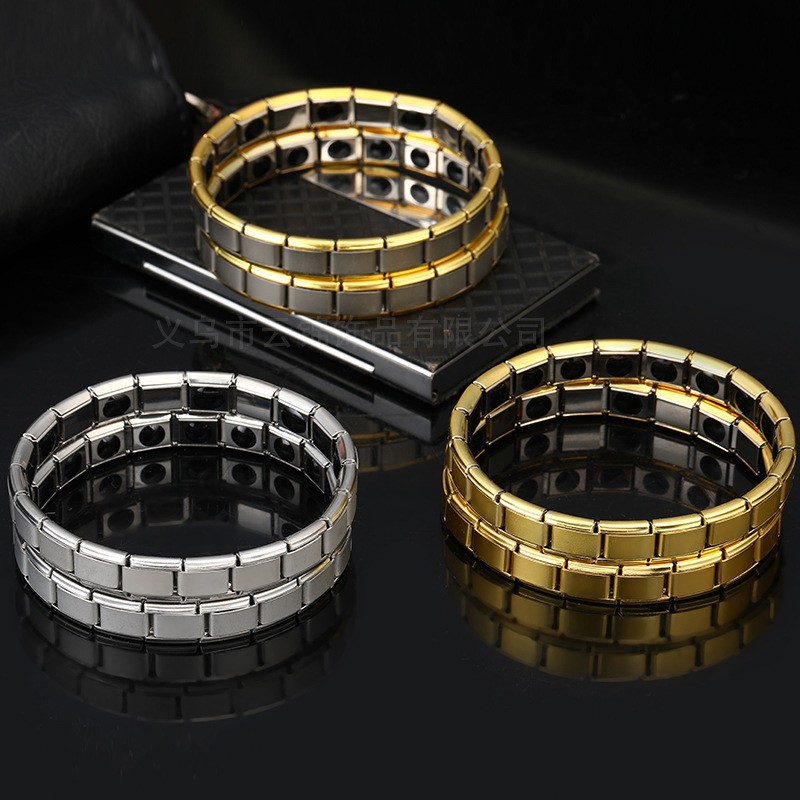 Pulseras de acero inoxidable y titanio para hombre y mujer, populares en el mercado internacional de Longhe, modernas, sencillas y exquisitas, al por mayor.