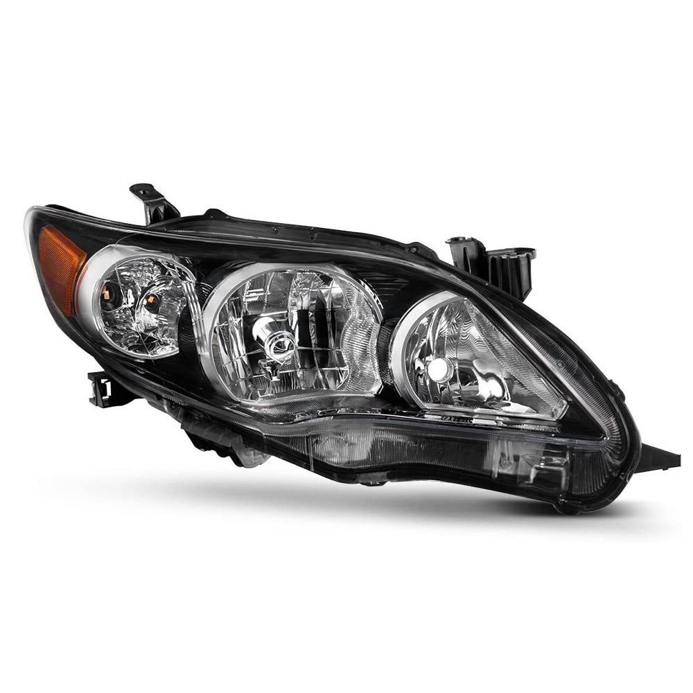 Aplicable a TOYOTA 11 / 12 / 13 US Carolla negro fondo delantero semieconjunto de luz de iluminación negro luz delantera