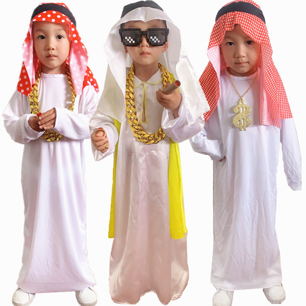 Children's Day Aladdin Magic Lamp Shepherd Costume Rich Gold Chain…