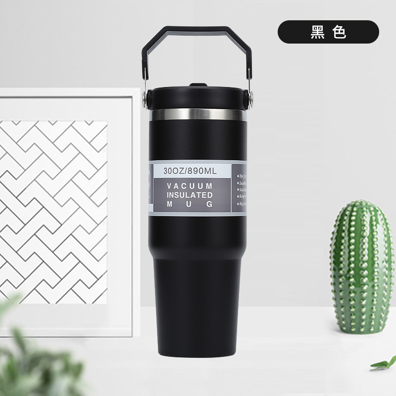 Transfronterizo al por mayor 30oz taza de coche portátil 304 taza de vacío de acero inoxidable al aire libre taza de helado portátil