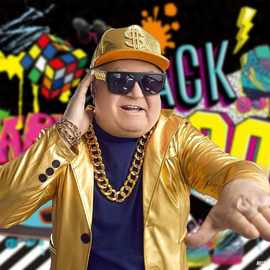 大金链子嘻哈土豪男超粗金项链假黄金塑料仿真直播道具社会人