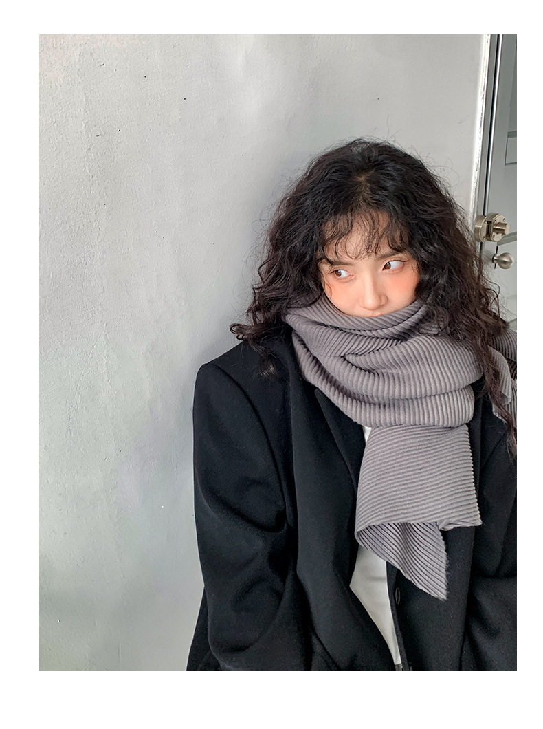 Simple Style Style Women's Simple Style Solid Color Imitation Cashmere Polyester Winter Scarves