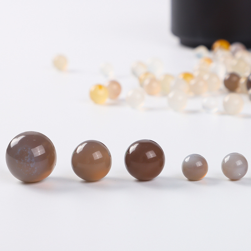 厂家批发行星式球磨机研磨球天然玛瑙实验球磨机玛瑙珠3mm-35mE18