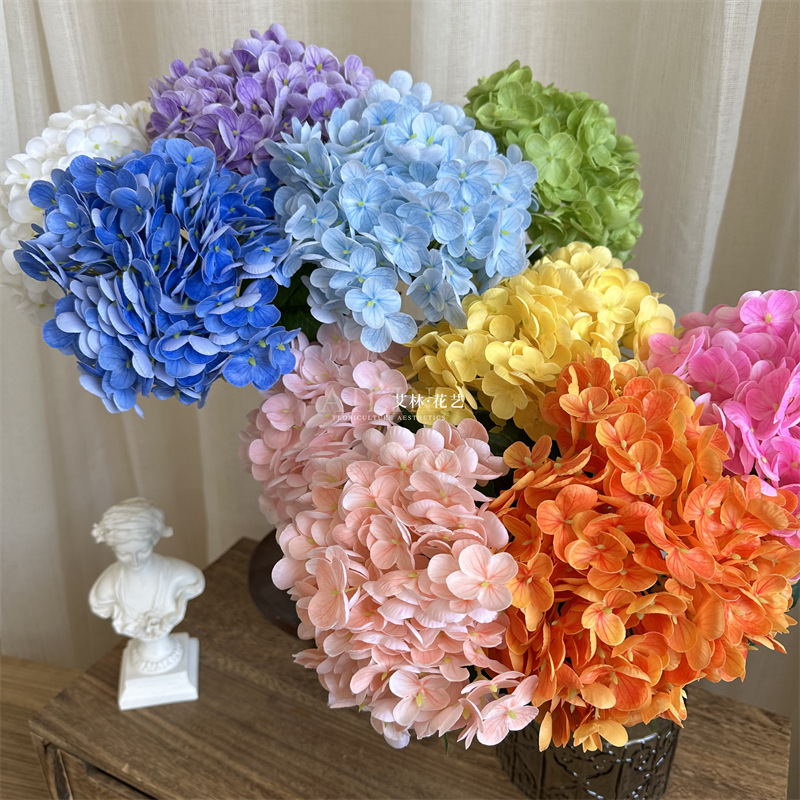 176 pieces of 3D feel big hydrangea moisturizing simulation flower…