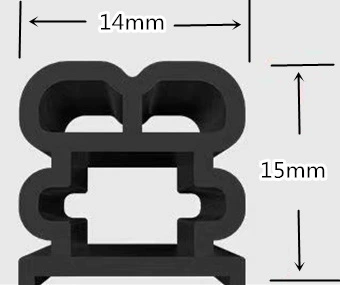 strip B- type sealing strip — Vehicle Sealing Strip - 15mm14mm-5m-1-adhesion-promoter