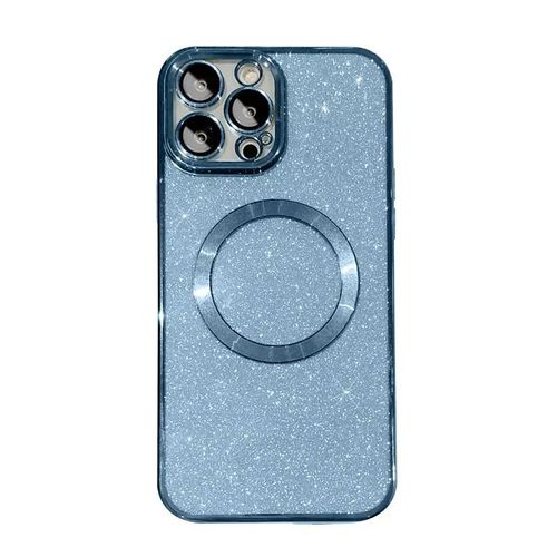 Compatible with iPhone 15 Magnetic Case, Electroplated Glittery Design, Full-Coverage Protection for iPhone 13 & 14 Pro Max, Supports Wireless Charging