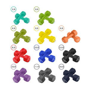 Tengtai hexagonal dip dumbbell fitness color coated dumbbell solid bell cast iron 0.5-10KG dumbbell suit