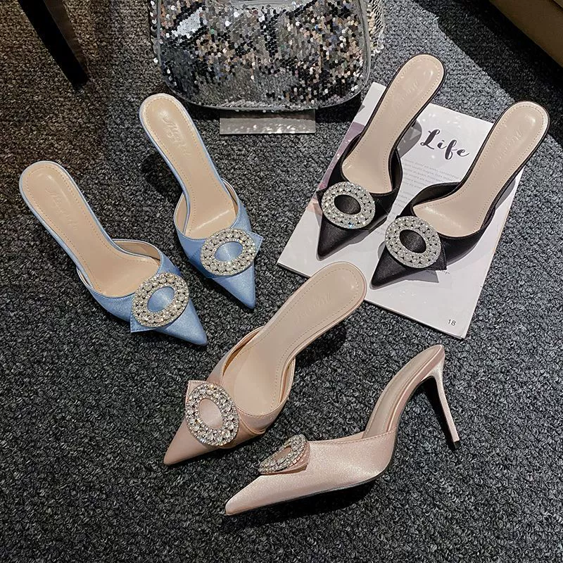 2024 весна и лето Сунь Чжихуэй с заостренной круглой пряжкой на высоком каблуке