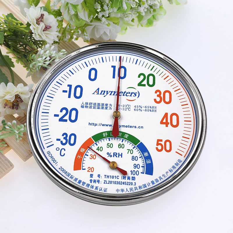 Оптовый металлический Измеритель температуры и влажности указательный Тип измеритель температуры и влажности бытовой Измеритель температуры и влажности в помещении TH101C Измеритель температуры и влажности