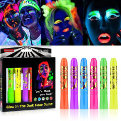 DIY人体彩色絵の具ハロウィーン & ワールドカップファン顔彩化粧舞踏会水溶性顔彩セット