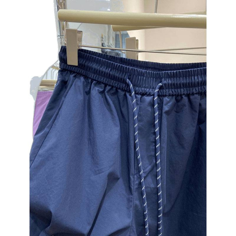 欧货休闲宽松阔腿裤女夏高腰显瘦直筒裤小个子九分工装哈伦老爹裤|undefined