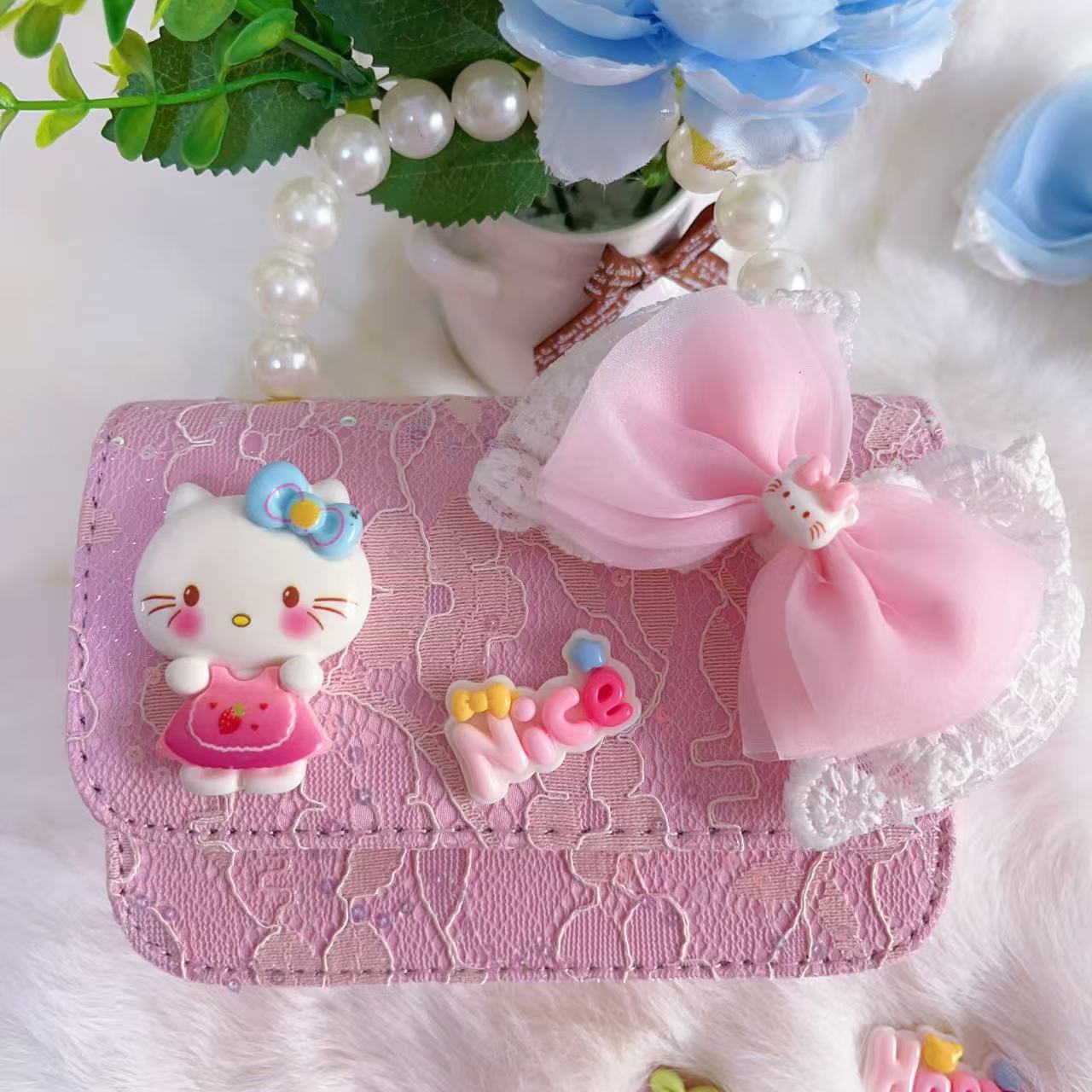 Bagos de hombro para niños primavera y verano frescos bolsos de perlas para niñas Aisha pequeña princesa bolsos de mochila de estilo extranjero